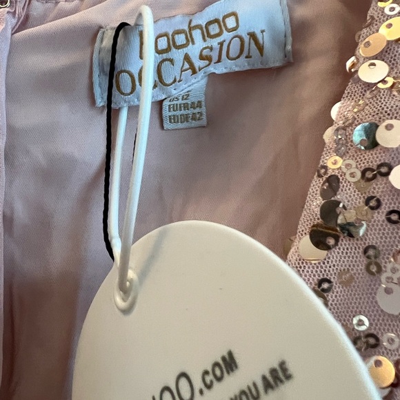 Boohoo plus Occasion Sequins Angel Sleeve MIDI Dress - Picture 4 of 7